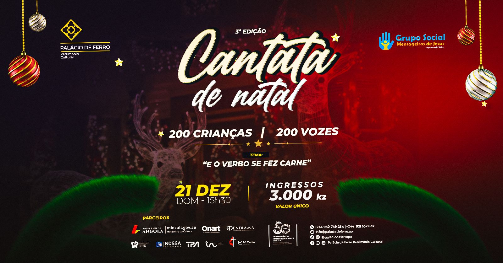 III Edição da Cantata de Natal 2025 - “E o Verbo Se Fez Carne” – S. João 1:14