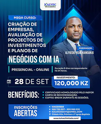 CURSO DE CRIAÇÃO DE EMPRESAS, AVALIAÇÃO DE PROJECTOS DE INVESTIMENTOS E PLANOS DE NEGÓCIOS COM IA