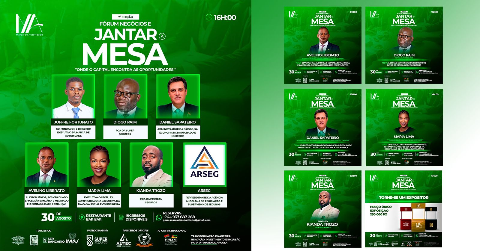 7.ª EDIÇÃO — FÓRUM NEGÓCIOS E JANTAR À MESA